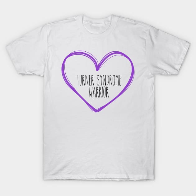 Turner Syndrome Warrior Heart Support T-Shirt by MerchAndrey